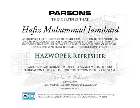 Jamshaidhazwoper Certificate