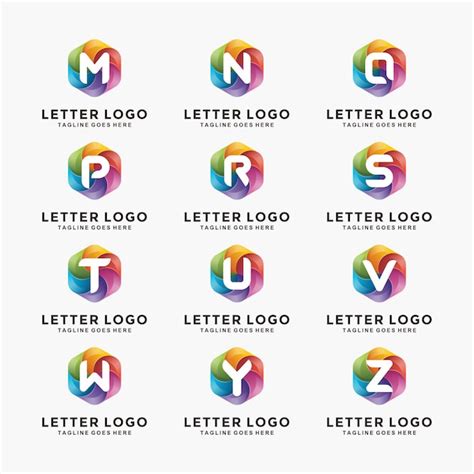 Premium Vector Colorful Letter Logo Design Collection