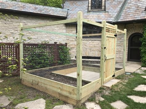 This takes the idea of a raised garden bed one step further and puts it at waist level. 8x12x7 Foot Tall Gated Raised Garden Bed Treated Pine