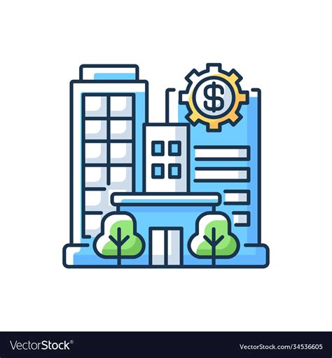 Banks And Financial Institutions Rgb Color Icon Vector Image