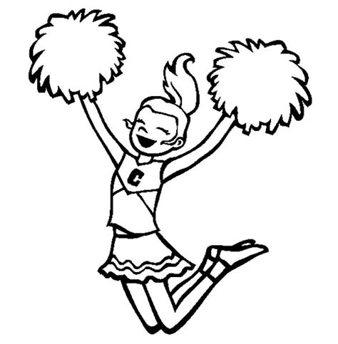Cheerleader Perform Great Stunt Coloring Pages Best Place To Color