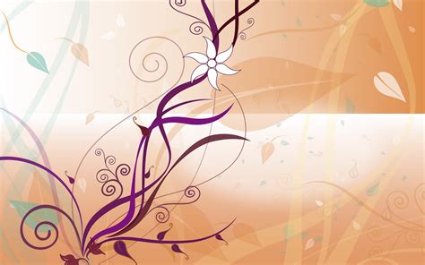 Floral Orange Vector Artwork Free Ppt Backgrounds For Your Powerpoint
