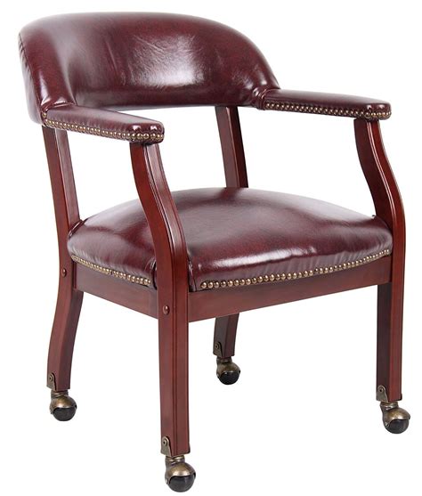 Designed by powell jefferson, this dining chair will be a nice proposition for all classic decors. kitchen chairs with casters and arms | Guest chair ...