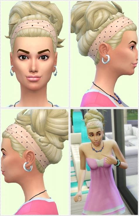 Big Bun With Dots Hair At Birksches Sims Blog Sims 4 Updates
