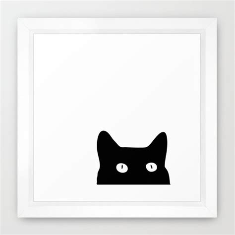 Black Cat Framed Art Print By Good Sense Cat Frame Framed Art Prints