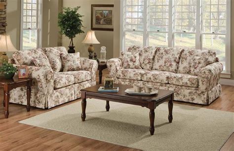 When redecorating your living room, you'll be faced with many choices. Entice Rose Fabric Upholstery Sofa and Loveseat Set