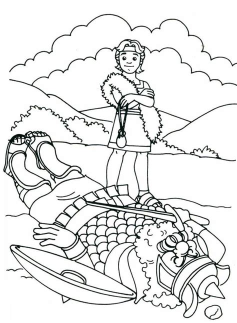 Coloring Page David And Goliath Printable Coloring My Xxx Hot Girl