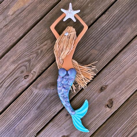 Wooden Mermaid Wall Art Mermaid Decor Mermaid Wall Hanging Etsy