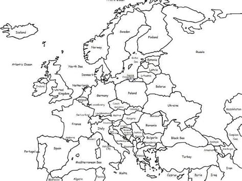 Dibujos De Mapa De Europa 1 Para Colorear Para Colorear Pintar E