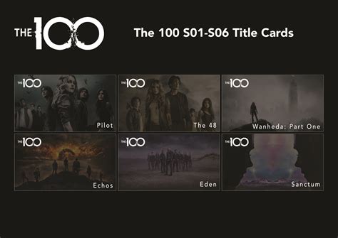 The 100 Tv Series Title Cards Collection Rplexposters