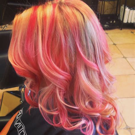 peachy coral pink lemonade hair perfect wild hair color hair inspiration funky hairstyles