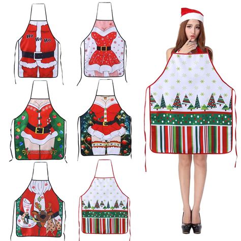Christmas Decorations Ladies Men Sexy Aprons For Adults Dinner Party Cooking Apron Kitchen