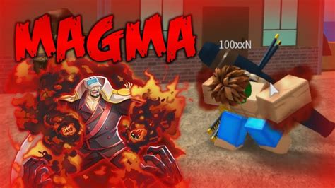 Magma Magma Showcase One Piece Millenium Roblox Youtube
