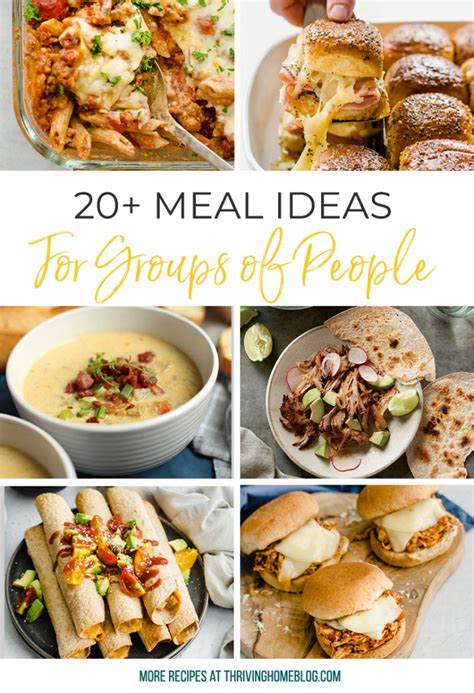 It is a necessary part of life and survival. Easy, Inexpensive Meals for Large Groups