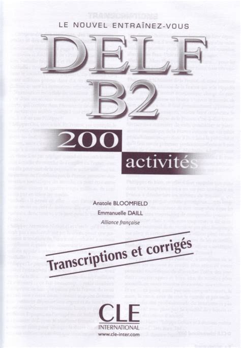 Delf B2 200 Activités Transcriptions Et Corrigés Livres Pdf Gratuit
