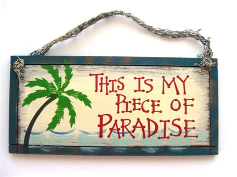 This Is My Piece Of Paradise Tropical Beach Sign W Palm