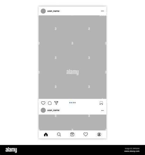 Instagram Post Template Social Media Mobile App Page Vector