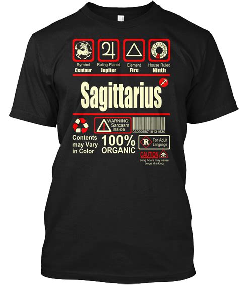 Sagittarius Characteristics Zodiac Tees Products