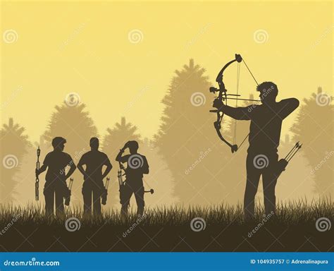 Illustration Of Archery Competition Stock Illustration Illustration