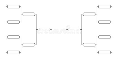 16 Team Tournament Bracket Championship Template Flat Style Design