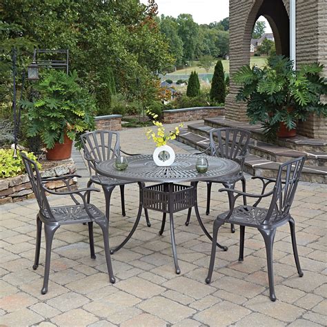 Rated 5 out of 5 stars. Home Styles Largo Cast Aluminum 48 in. 5 Piece Round Patio ...