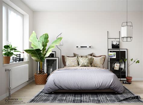 From designers, keith stephenson and mark hampshire of mini moderns, this room shows off the impact of blue in an otherwise white bedroom. A Scandinavian-style bedroom on Behance