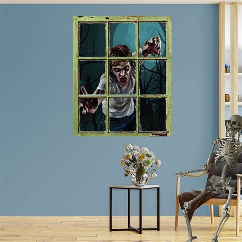 Zombies Grabbing Zombie Instant Window Removable Adhesive Decal In