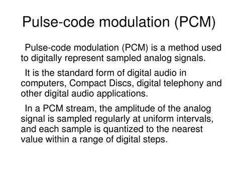 Ppt Pulse Code Modulation Pcm Powerpoint Presentation Free