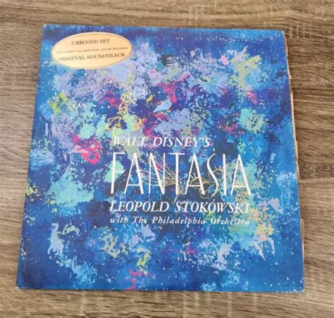 1957 Walt Disneys Fantasia Leopold Stokowski Vinyl 3 Record Lp