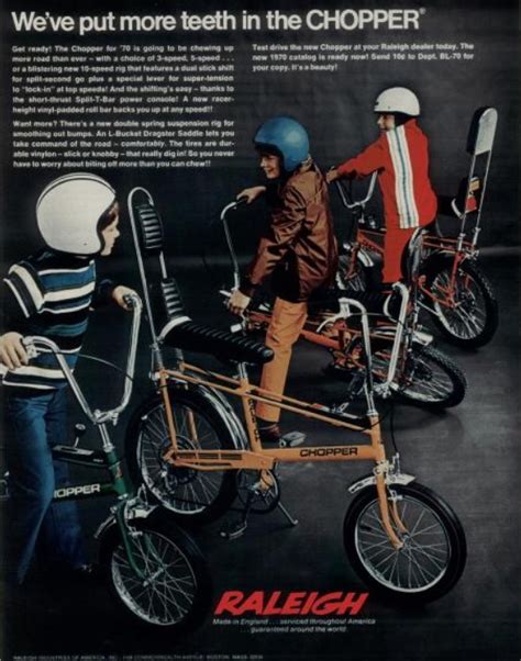 Daily 70s Ad Raleigh Bicycles ‘the Chopper 1970 Bionic Disco