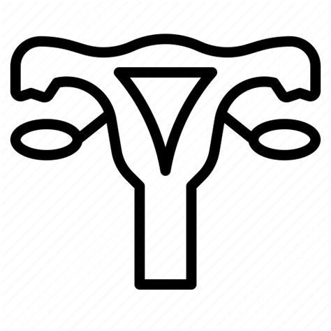 Female Menstruation Ovary Reproduction Uterus Icon Download On