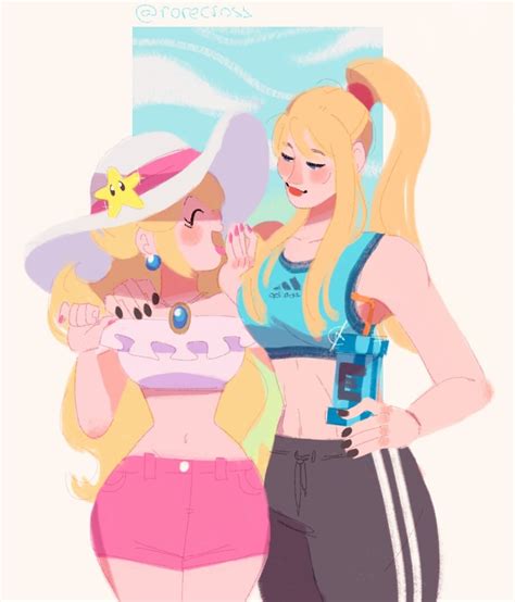🎺joy🎺 On Twitter Casual Summer Gal Pals Peach And Samus Q Commission