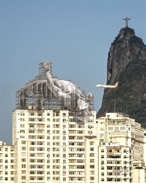 French Street Artist Jr Debuts New Series Of Installations In Rio De