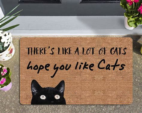 Hope You Like Cats Doormat Funny Door Floor Mat Large Indoor Etsy