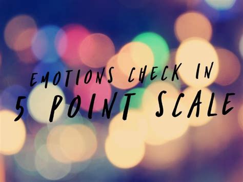 5 Point Scale Emotions Check In Teaching Resources