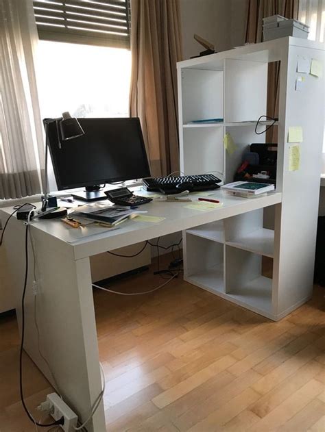 Kallax schreibtisch kinderzimmer, mit tischplatteikea regal kombination bild mbeltattoos ikea trofast units for kids love to go before we. Kallax Schreibtisch weiss mit 2x4 Regal | Kaufen auf Ricardo