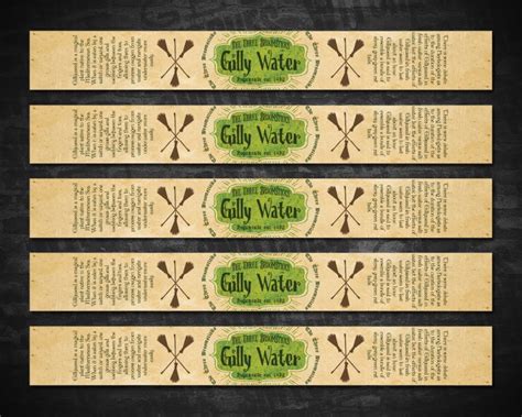 Harry Potter Gilly Water Printable Water Bottle Labels Avery