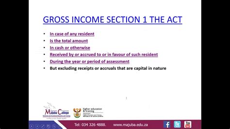 Income Tax N6 Part 2 Definition Of Gross Income Mr K Modisane