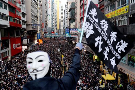 hong kong protests hundreds of thousands fill streets…
