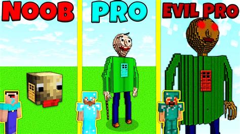 Minecraft Battle Noob Vs Pro Vs Evil Pro Baldi House Build Challenge