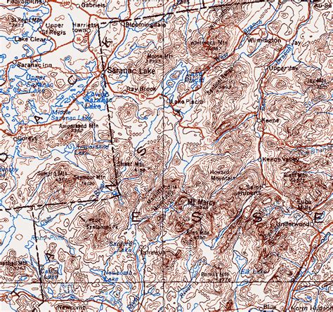 Adirondack Mountains Topo Map