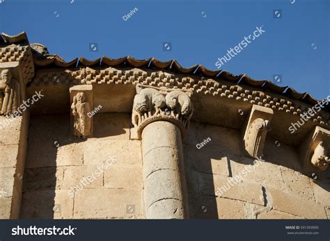 Romanesque Corbels Under Eave Stock Photo Edit Now 591393995