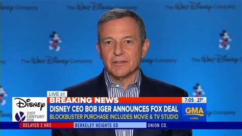 Disney 21st Century Fox Announce Merger Deal With Bob Iger To Stay On