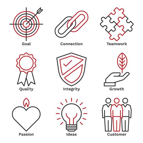 Buscamos mejorar las capacidades y oportunidades de emprendedores y pequeñas. Company Core Value Icons - Download Free Vectors, Clipart ...