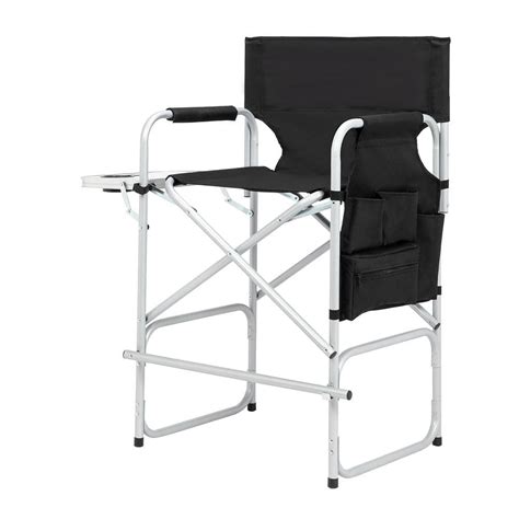 Winado Black Cloth Iron Pipe Folding Director Chair 658309808096 The