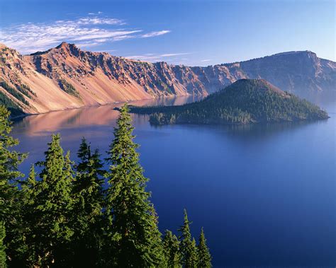Oregon Crater Lake Np Sunrise On West Photograph By John Barger Fine