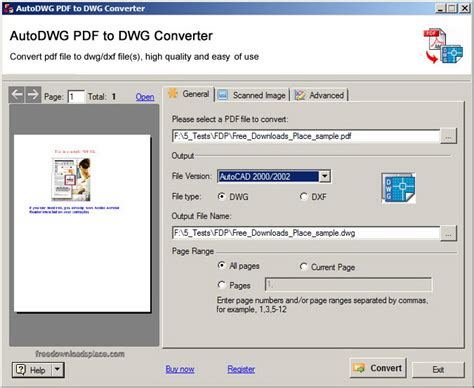 Do you want to convert a dwg file to a pdf file ? Autodwg PDF To DWG Converter Download - Allows to open PDF ...