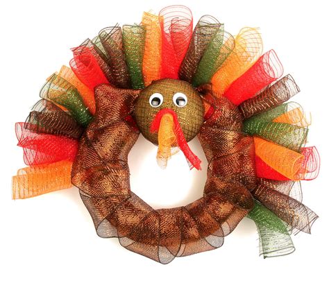 Nicole Crafts Mesh Turkey Wreath Thanksgiving Mesh Wreath Halloween