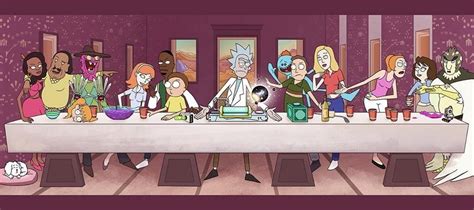41 Draw Rick And Morty Anime Style Rick And Mortys Last Supper