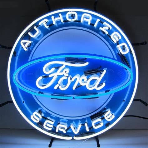 Neonetics Standard Size Neon Signs Ford Authorized Service Neon Sign